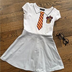 Harry Potter Gryffindor Dress Child Small w/ Glasses * Like New
